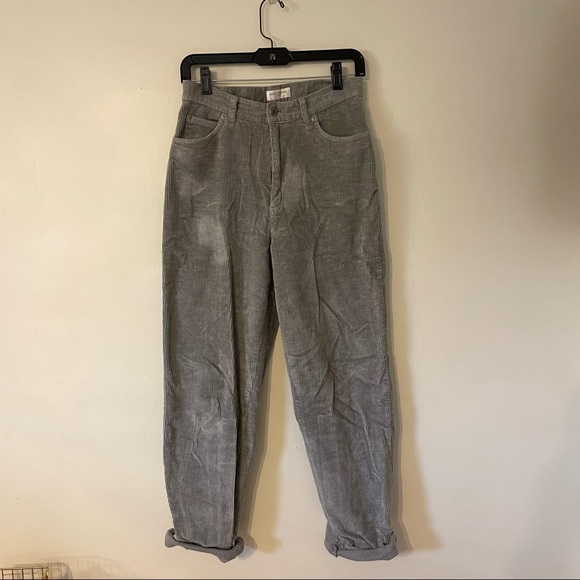 Vintage Pants - vintage gray corduroy pants